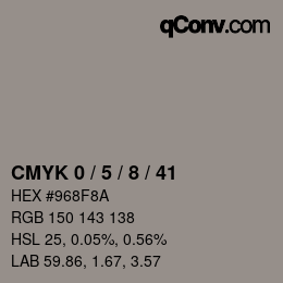 Color code: CMYK 0 / 5 / 8 / 41 | qconv.com