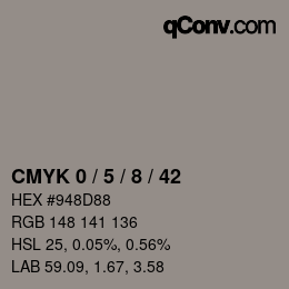 Color code: CMYK 0 / 5 / 8 / 42 | qconv.com