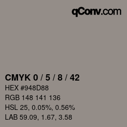 Color code: CMYK 0 / 5 / 8 / 42 | qconv.com