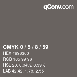 Color code: CMYK 0 / 5 / 8 / 59 | qconv.com