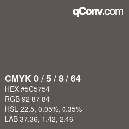 Color code: CMYK 0 / 5 / 8 / 64 | qconv.com