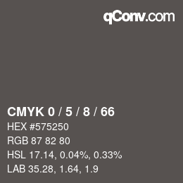 颜色代码: CMYK 0 / 5 / 8 / 66 | qconv.com