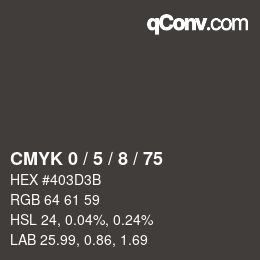Color code: CMYK 0 / 5 / 8 / 75 | qconv.com