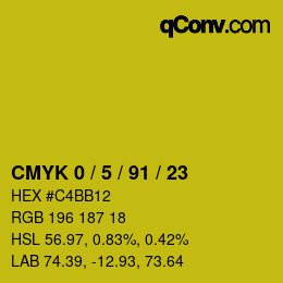 Color code: CMYK 0 / 5 / 91 / 23 | qconv.com