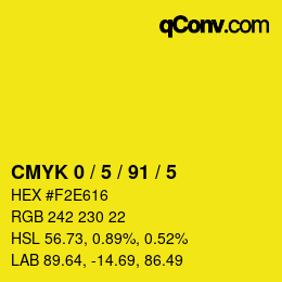 Color code: CMYK 0 / 5 / 91 / 5 | qconv.com