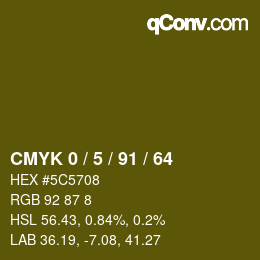 Color code: CMYK 0 / 5 / 91 / 64 | qconv.com