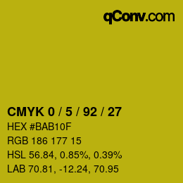 カラーコード: CMYK 0 / 5 / 92 / 27 | qconv.com