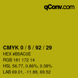 Color code: CMYK 0 / 5 / 92 / 29 | qconv.com