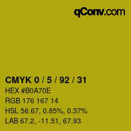 Color code: CMYK 0 / 5 / 92 / 31 | qconv.com