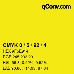 Color code: CMYK 0 / 5 / 92 / 4 | qconv.com