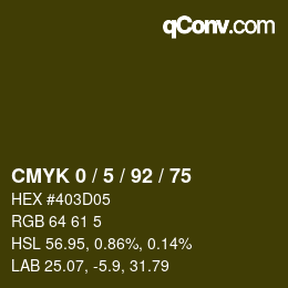 カラーコード: CMYK 0 / 5 / 92 / 75 | qconv.com
