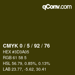 颜色代码: CMYK 0 / 5 / 92 / 76 | qconv.com