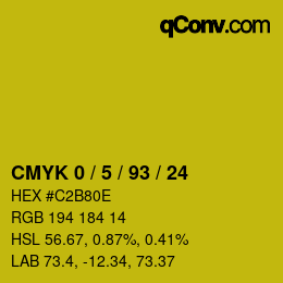 Color code: CMYK 0 / 5 / 93 / 24 | qconv.com