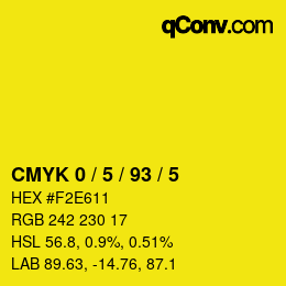 Color code: CMYK 0 / 5 / 93 / 5 | qconv.com