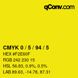 Color code: CMYK 0 / 5 / 94 / 5 | qconv.com