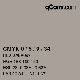 Color code: CMYK 0 / 5 / 9 / 34 | qconv.com