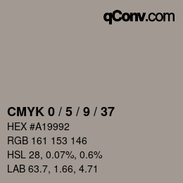 Color code: CMYK 0 / 5 / 9 / 37 | qconv.com