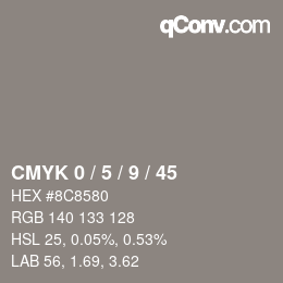 Color code: CMYK 0 / 5 / 9 / 45 | qconv.com