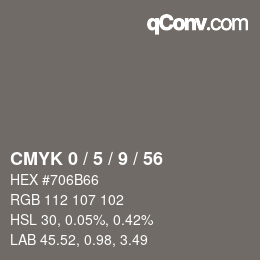 Color code: CMYK 0 / 5 / 9 / 56 | qconv.com