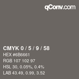 Color code: CMYK 0 / 5 / 9 / 58 | qconv.com