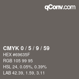 Color code: CMYK 0 / 5 / 9 / 59 | qconv.com