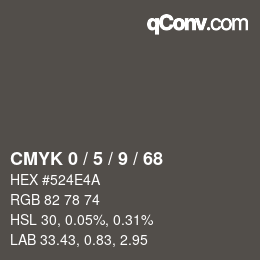 Color code: CMYK 0 / 5 / 9 / 68 | qconv.com