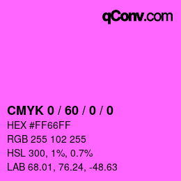 Farbcode: CMYK 0 / 60 / 0 / 0 | qconv.com