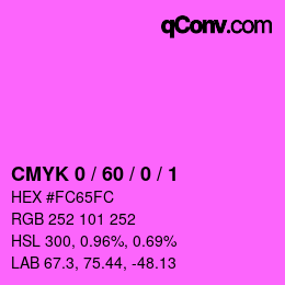 Farbcode: CMYK 0 / 60 / 0 / 1 | qconv.com