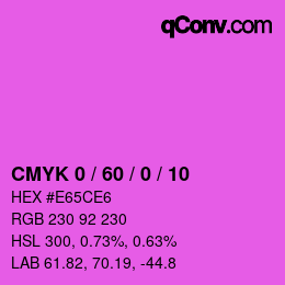 カラーコード: CMYK 0 / 60 / 0 / 10 | qconv.com