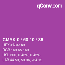 カラーコード: CMYK 0 / 60 / 0 / 36 | qconv.com