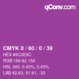 カラーコード: CMYK 0 / 60 / 0 / 39 | qconv.com