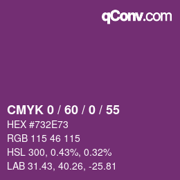 カラーコード: CMYK 0 / 60 / 0 / 55 | qconv.com