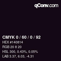 颜色代码: CMYK 0 / 60 / 0 / 92 | qconv.com