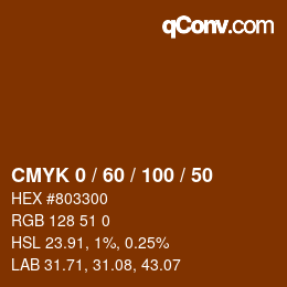 Color code: CMYK 0 / 60 / 100 / 50 | qconv.com
