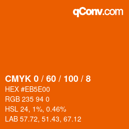 Color code: CMYK 0 / 60 / 100 / 8 | qconv.com