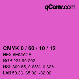 Color code: CMYK 0 / 60 / 10 / 12 | qconv.com