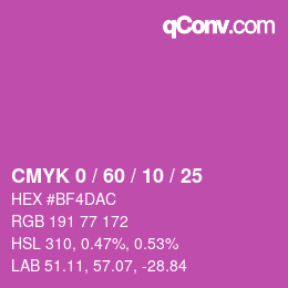 Color code: CMYK 0 / 60 / 10 / 25 | qconv.com