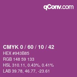 Color code: CMYK 0 / 60 / 10 / 42 | qconv.com