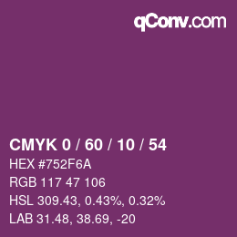 颜色代码: CMYK 0 / 60 / 10 / 54 | qconv.com