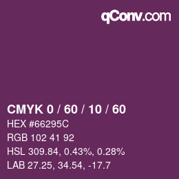 カラーコード: CMYK 0 / 60 / 10 / 60 | qconv.com