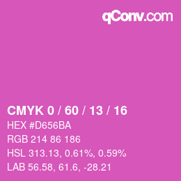Color code: CMYK 0 / 60 / 13 / 16 | qconv.com