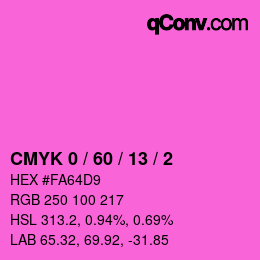 Color code: CMYK 0 / 60 / 13 / 2 | qconv.com