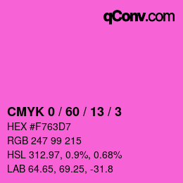 Color code: CMYK 0 / 60 / 13 / 3 | qconv.com