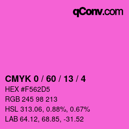 カラーコード: CMYK 0 / 60 / 13 / 4 | qconv.com