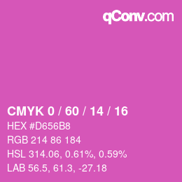 Color code: CMYK 0 / 60 / 14 / 16 | qconv.com