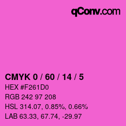 Color code: CMYK 0 / 60 / 14 / 5 | qconv.com