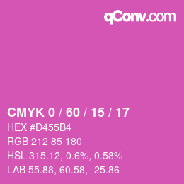 颜色代码: CMYK 0 / 60 / 15 / 17 | qconv.com