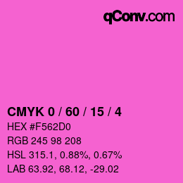 カラーコード: CMYK 0 / 60 / 15 / 4 | qconv.com