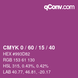 Color code: CMYK 0 / 60 / 15 / 40 | qconv.com