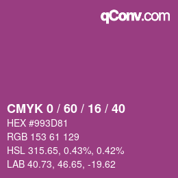 Color code: CMYK 0 / 60 / 16 / 40 | qconv.com